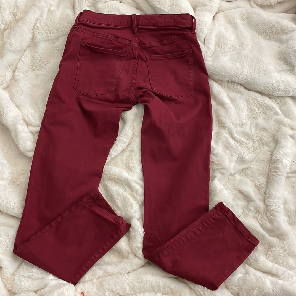 RED BANANA REPUBLIC CROPPED SKINNY PANTS - Picture 2 of 7